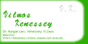 vilmos kenessey business card